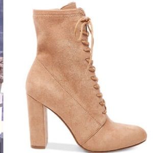 Steve Madden Elley Lace-Up Block-Heel Booties